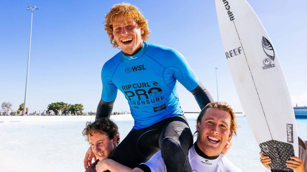 Xavier Huxtable and Nyxie Ryan victorious at Rip Curl Pro URBNSURF QS1000 presented by Pirate Life.