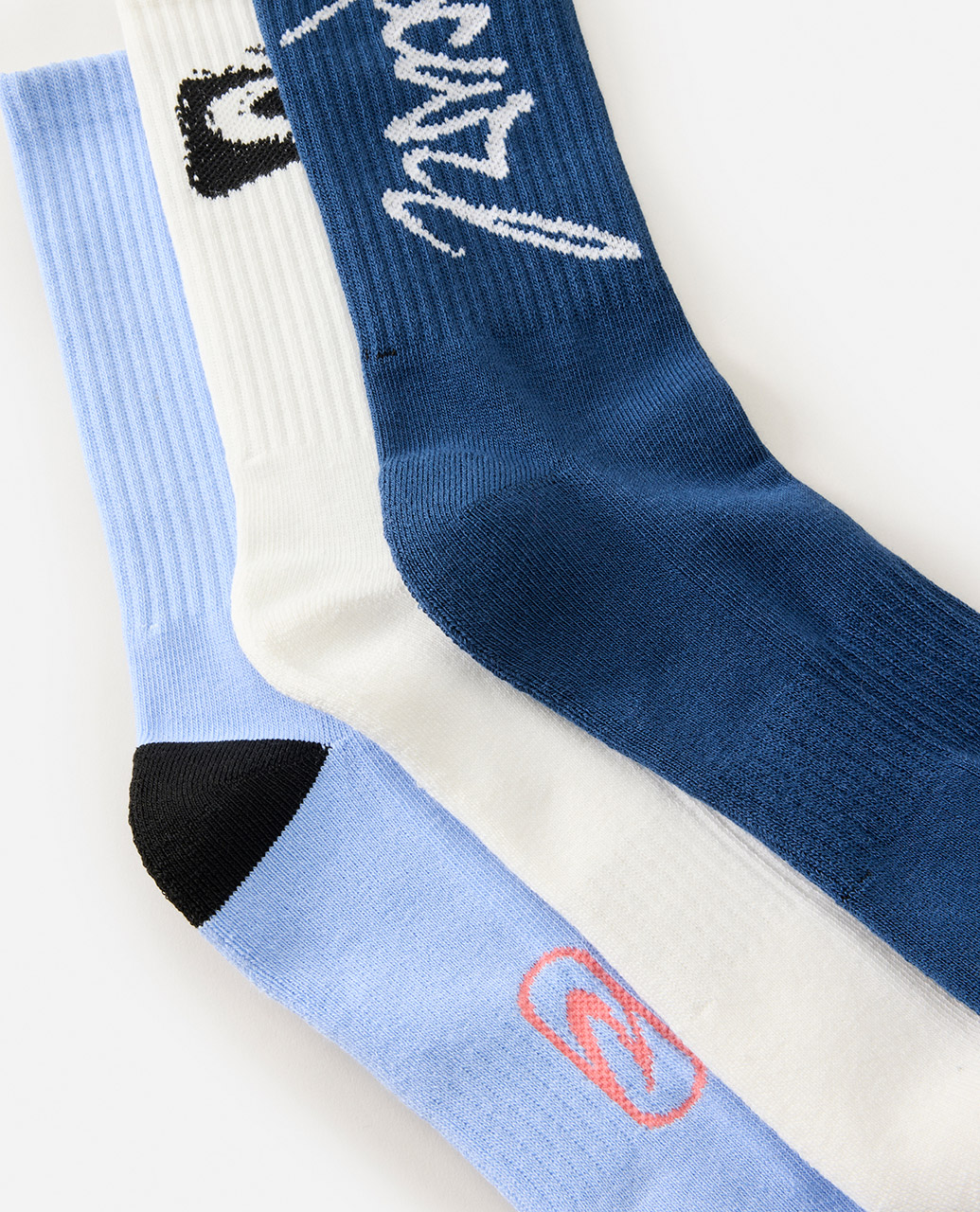 Retro Crew Sock 3-Pk